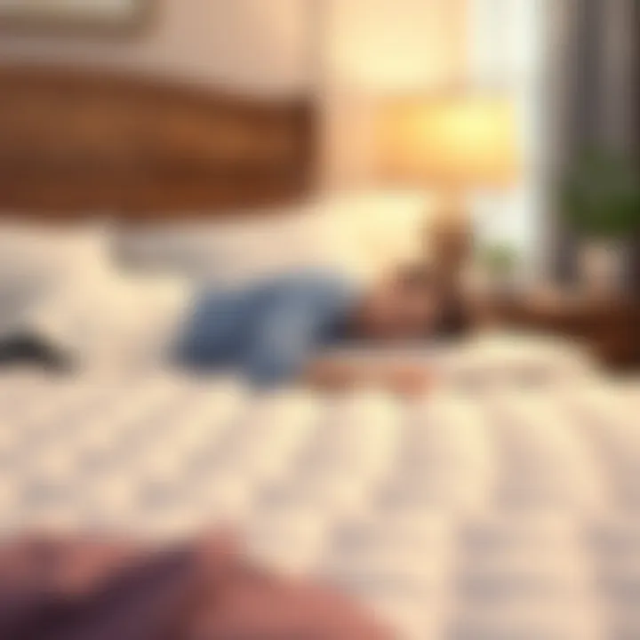 Experience Peaceful Sleep with the Right Mattress Topper Person sleeping peacefully on a queen bed with a mattress topper