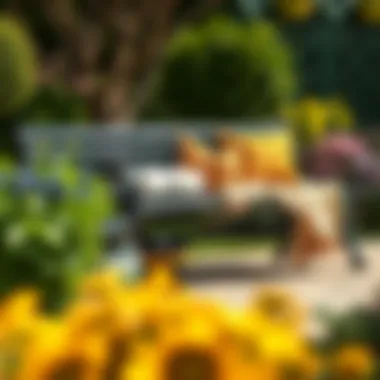 Maintenance tips for black outdoor benches illustrated through care products