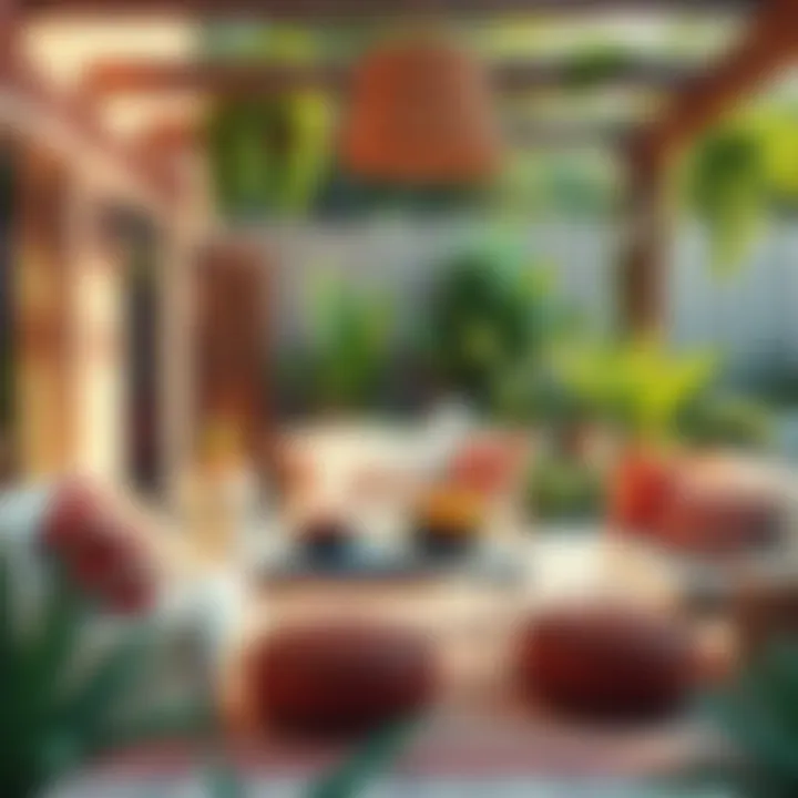 Colorful outdoor space with Boho-inspired decor