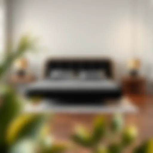 Elegant eastern king bedframe showcasing modern design