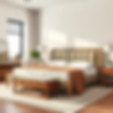 Trendy eastern king bedframe with innovative features