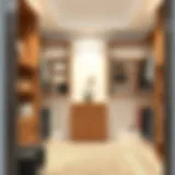 Elegant closet shelving showcasing modern design