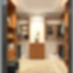 Elegant closet shelving showcasing modern design