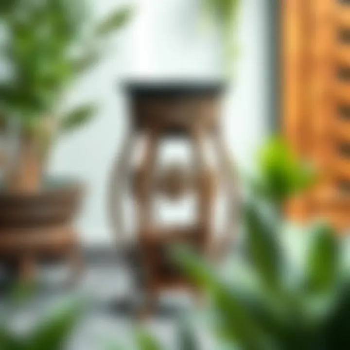 Stylish pot stand design featuring intricate patterns Stylish pot stand design with intricate patterns