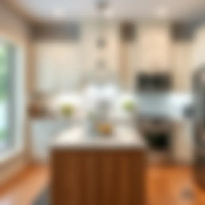 Contemporary Kitchen with Installed Glacier Bay Cultured Marble Side Splash Installation of Glacier Bay cultured marble side splash in a contemporary kitchen