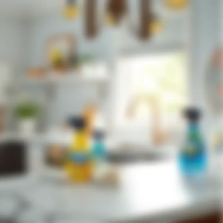 Maintaining Glacier Bay Cultured Marble Side Splash Maintenance of Glacier Bay cultured marble side splash with cleaning products