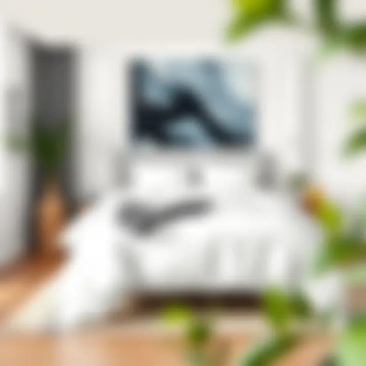 Stylish Bedroom with Versatile White Duvet Cover Stylish bedroom showcasing the versatility of white duvet covers in decor