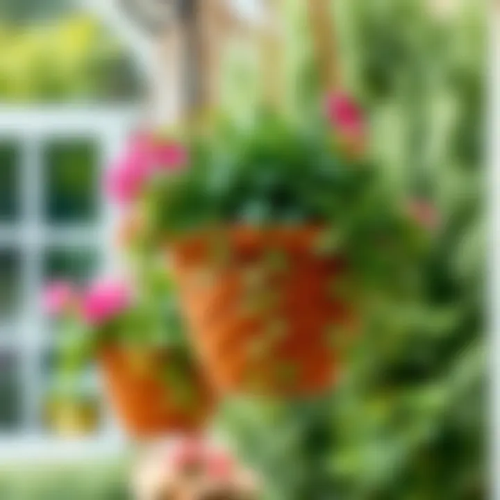 Tips for maintaining outdoor hanging planters in changing seasons