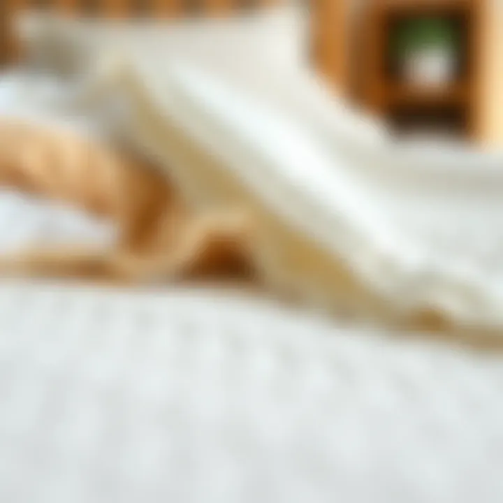 Eco-Friendly Materials in Topper Covers Close-up of eco-friendly materials used in king size topper covers