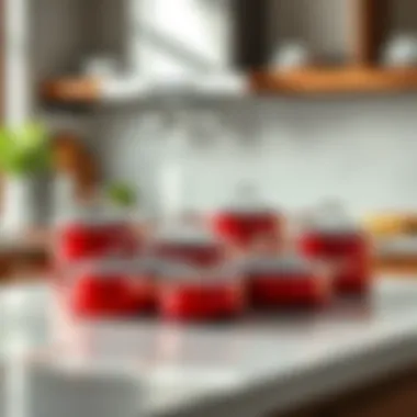 Elegant cookware set on a polished countertop