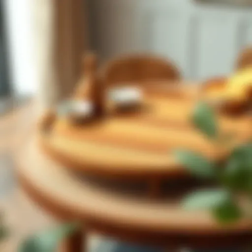 A beautifully crafted wooden lazy Susan showcasing its smooth rotation mechanism