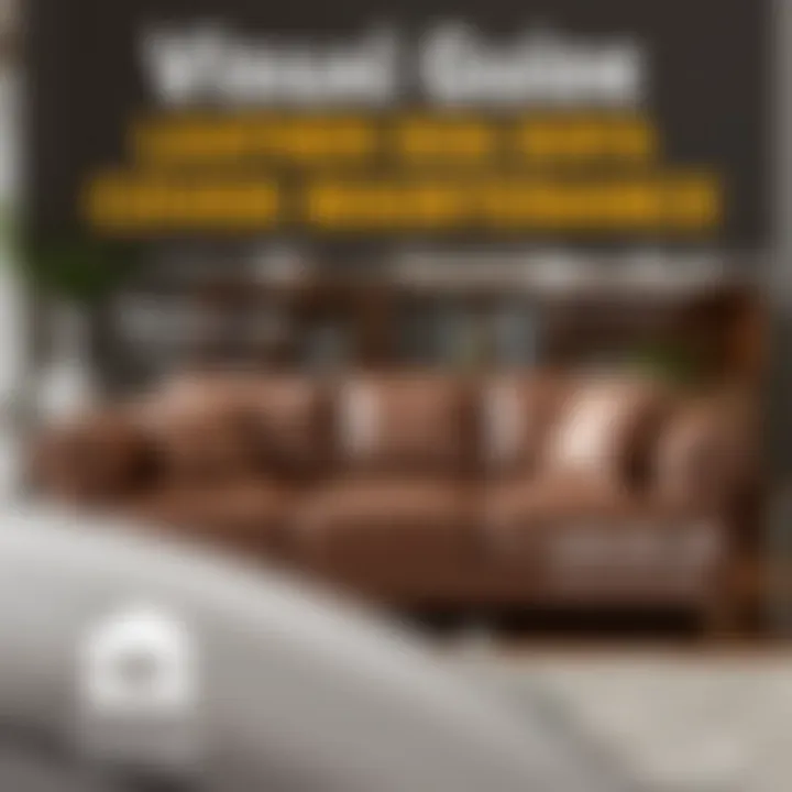 Visual Guide to Leather Sofa Cover Maintenance Maintenance tips for leather sofa covers displayed visually