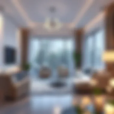 Illuminated Living Room Design Brightly lit living room showcasing light decor principles