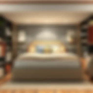 Creative organization ideas under low loft full size bed