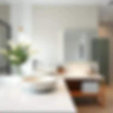 Contemporary bathroom design with vessel sink and counter