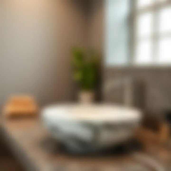 Stylish material options for vessel sink installations