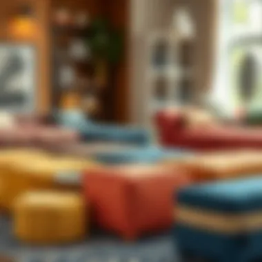 A vibrant selection of various ottoman styles