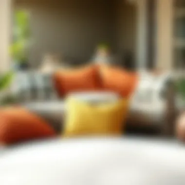 Durable fabric options for outdoor cushion covers displayed in a collection