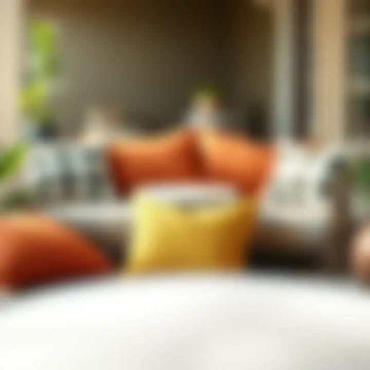 Durable fabric options for outdoor cushion covers displayed in a collection