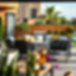 Elegant outdoor seating arrangement showcasing diverse styles