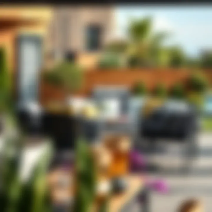 Elegant outdoor seating arrangement showcasing diverse styles