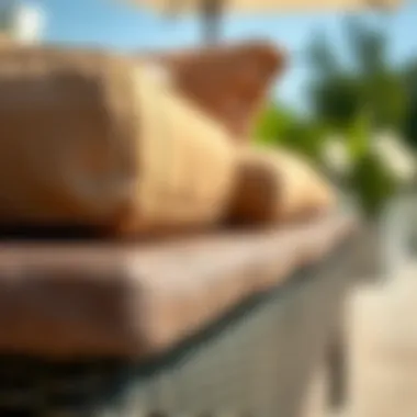 Close-up of high-quality material used in outdoor furniture