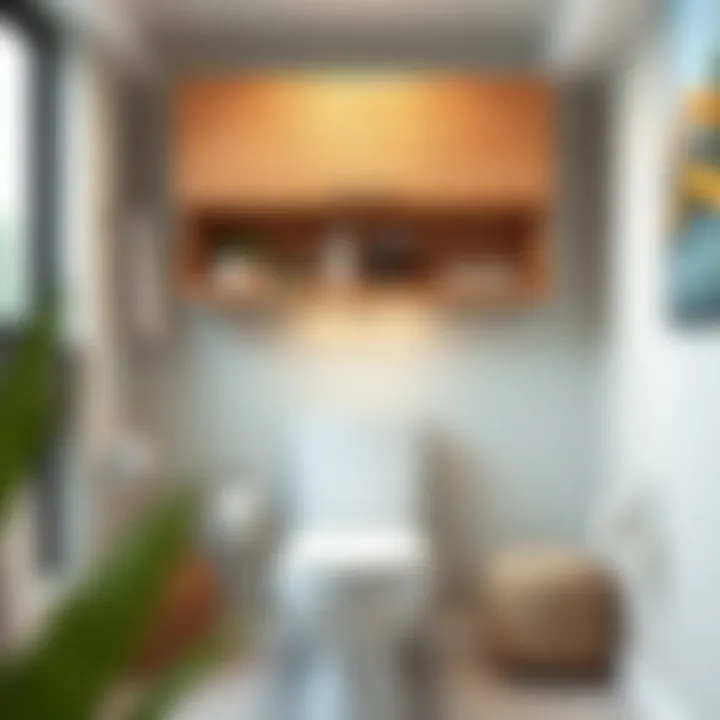 Sustainable Over-the-Toilet Storage Modern over-the-toilet storage solution emphasizing sustainable materials.