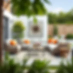 Stylish patio couch set in contemporary design