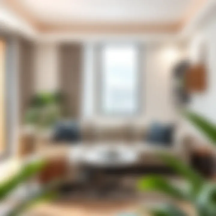 Dynamic design of a pull-out couch in a small apartment