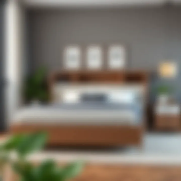 Innovative Queen Bed Frame Design Stylish queen bed frame with cubbies integrated into modern bedroom decor