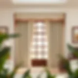Elegant Design of Sidelight Panel Curtains Elegant sidelight panel curtains enhancing a doorway