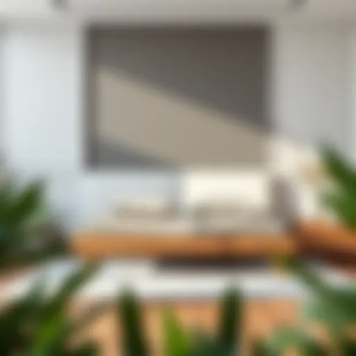 Elegant low bed frame in a modern bedroom setting