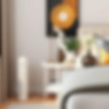 Chic Design of a Small White End Table Elegant small white end table with decorative accessories