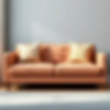 Stylish Sleeper Couch Cozy sleeper couch with decorative pillows