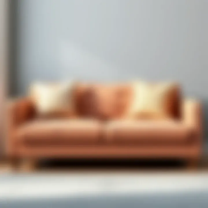 Stylish Sleeper Couch Cozy sleeper couch with decorative pillows