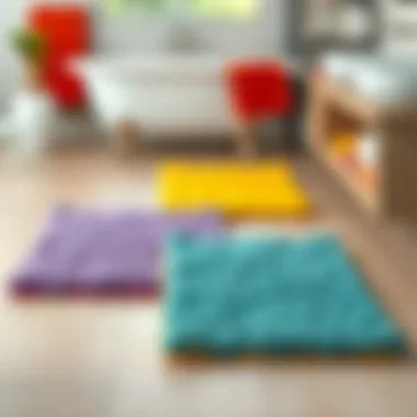 Colorful and vibrant Sonoma bath mats displayed on a stylish bathroom floor