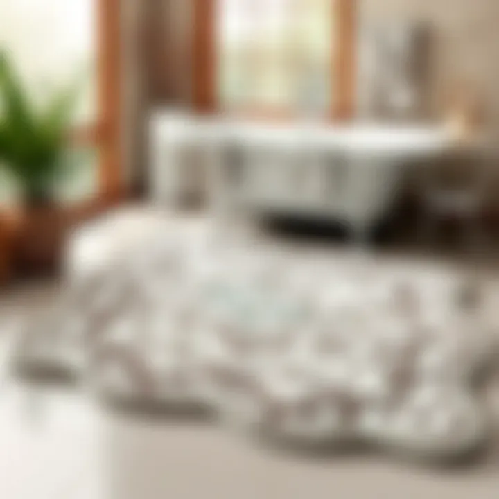 Elegant Sonoma bath mat with intricate design enhancing bathroom aesthetics