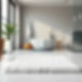 Luxurious and soft Sonoma bath mat in a modern bathroom setting