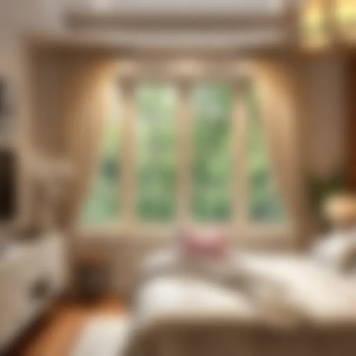 Cozy Bedroom with Stylish Window Panel Installation A stylish window panel installation in a cozy bedroom