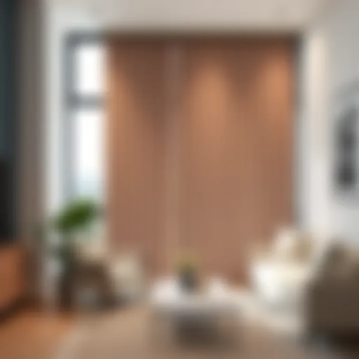 Elegant tall blinds complementing modern decor