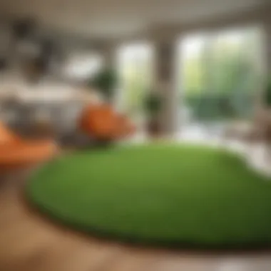 An eco-friendly synthetic turf installation
