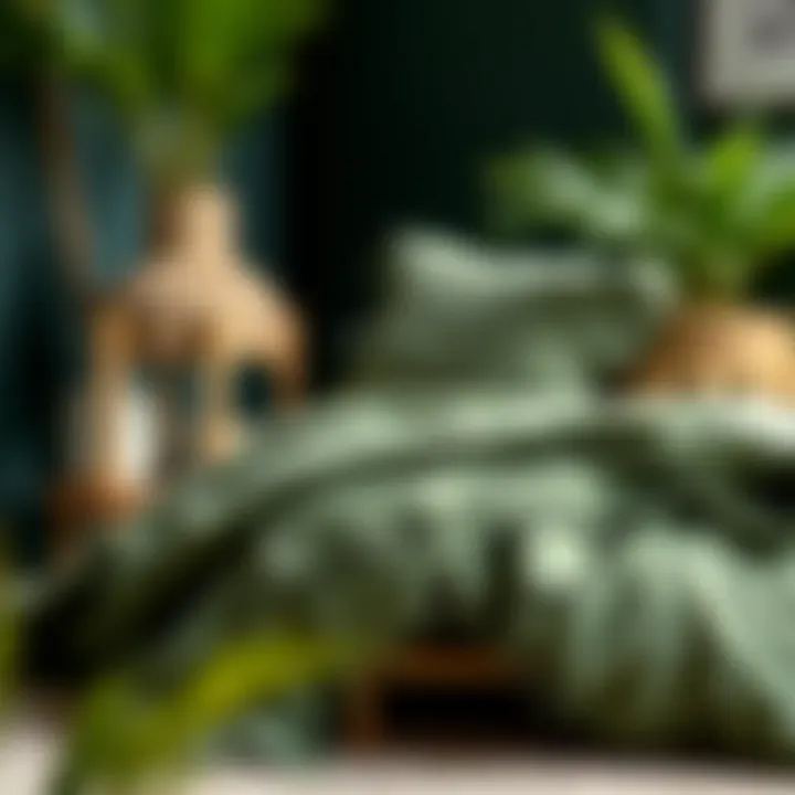 Sustainable Dark Green Blankets Sustainable dark green blankets made from eco-friendly materials