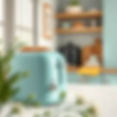 Charming Teal Toaster Complementing Interior Design Teal toaster blending with kitchen decor