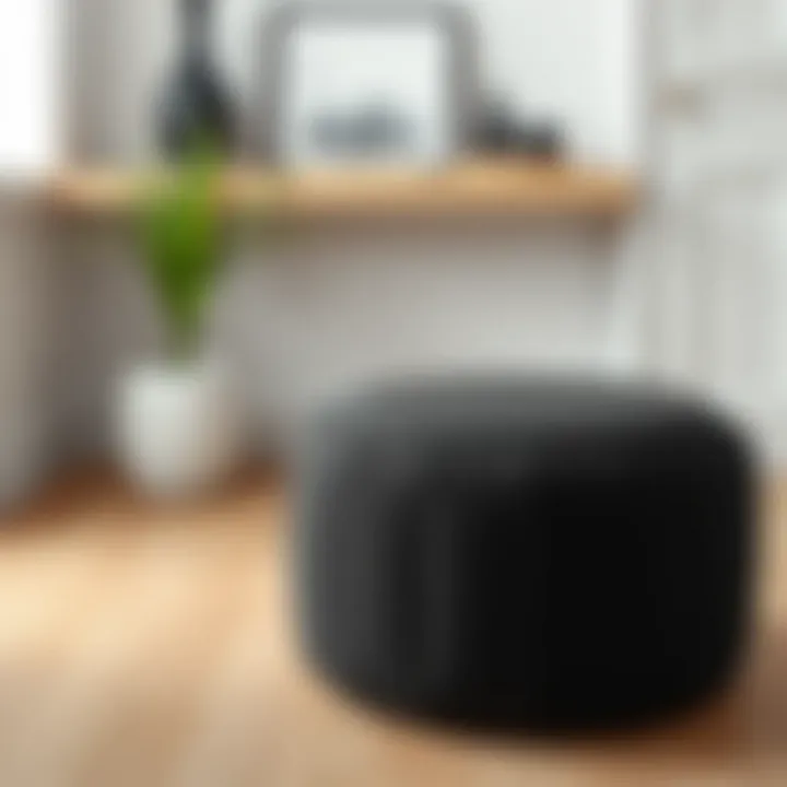 Versatile Black Pouf Stool with Various Textures Versatile black pouf stool showcasing various textures and materials
