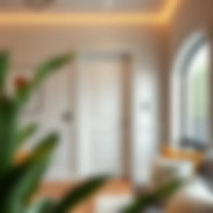 Installation of an interior door in a modern setting