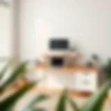 Elegant 2-tiered computer desk showcasing minimalist design