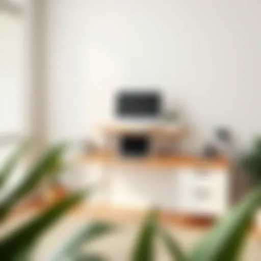 Elegant 2-tiered computer desk showcasing minimalist design