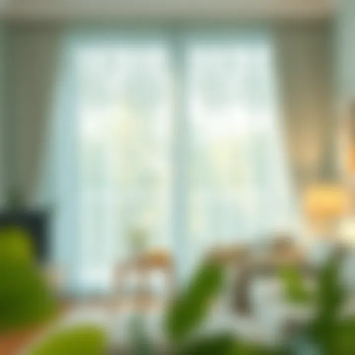 Sage Lace in Modern Interiors Stylish interior featuring sage lace curtains as a focal point