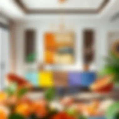 Elevating Modern Interiors with Colorful Buffets Elegant modern interior featuring a stylish multi-colored buffet