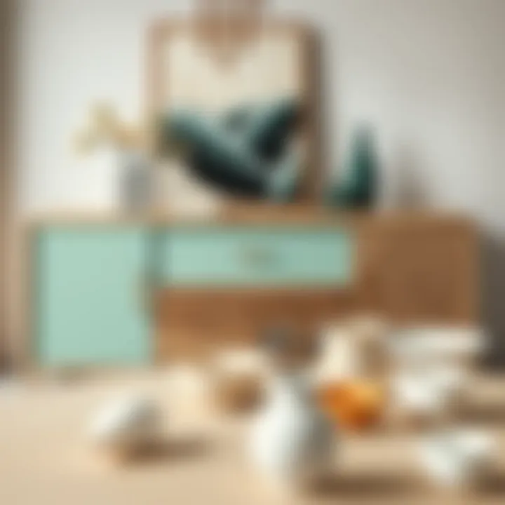 Material Choices in Multi-Colored Buffets Diverse materials used in multi-colored buffet designs